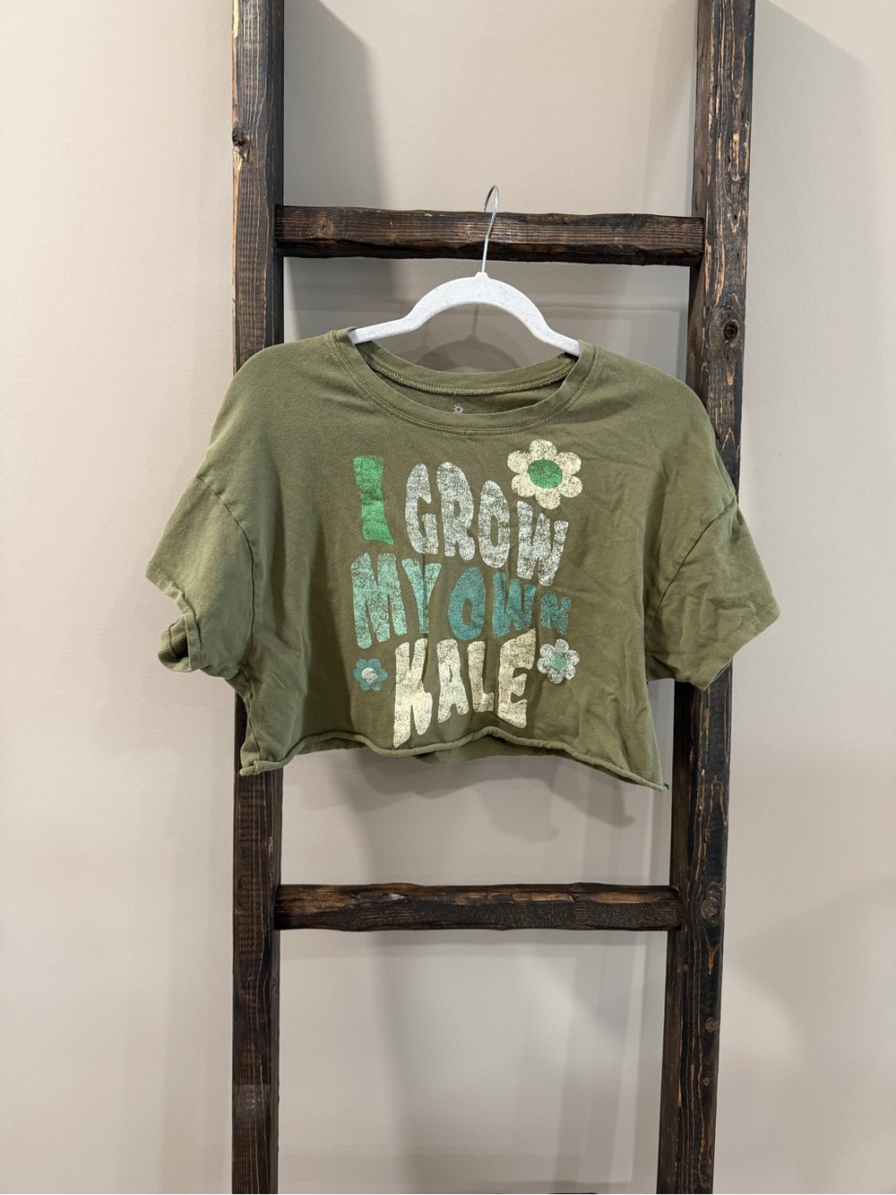 Offline by Aerie ‘I Grow My Own Kale’ Cropped Graphic Tee